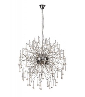 Dimmable Ceiling Pendant, 40 x 3.4W LED, 3000K, 10500lm, Polished Chrome - 1