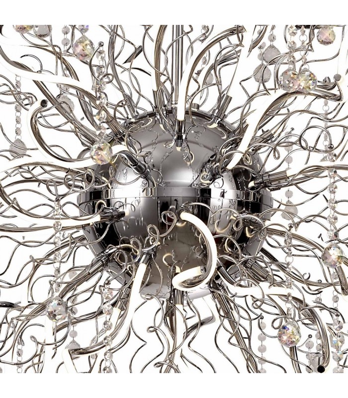 Dimmable Ceiling Pendant, 40 x 3.4W LED, 3000K, 10500lm, Polished Chrome - 5