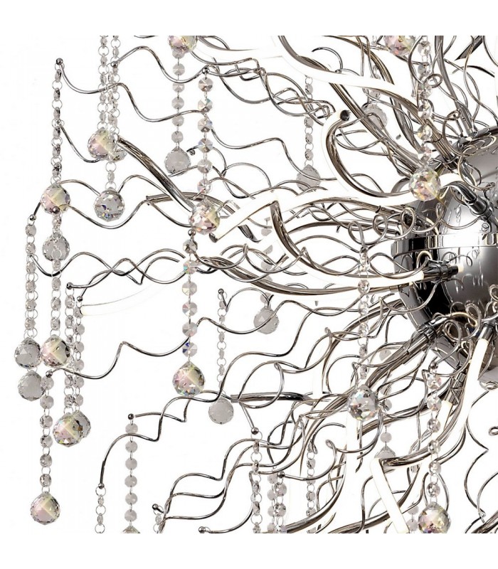 Dimmable Ceiling Pendant, 40 x 3.4W LED, 3000K, 10500lm, Polished Chrome - 6