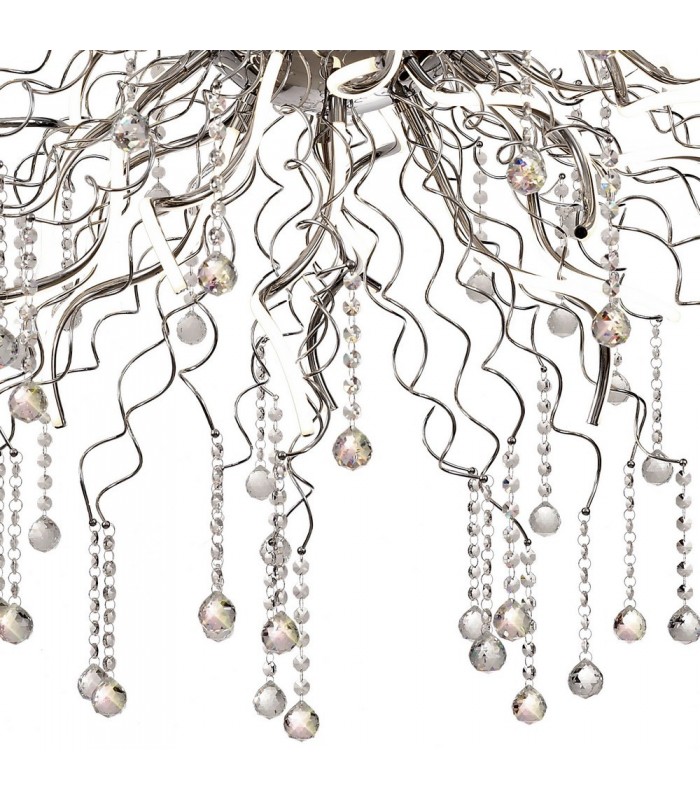 Dimmable Ceiling Pendant, 40 x 3.4W LED, 3000K, 10500lm, Polished Chrome - 7