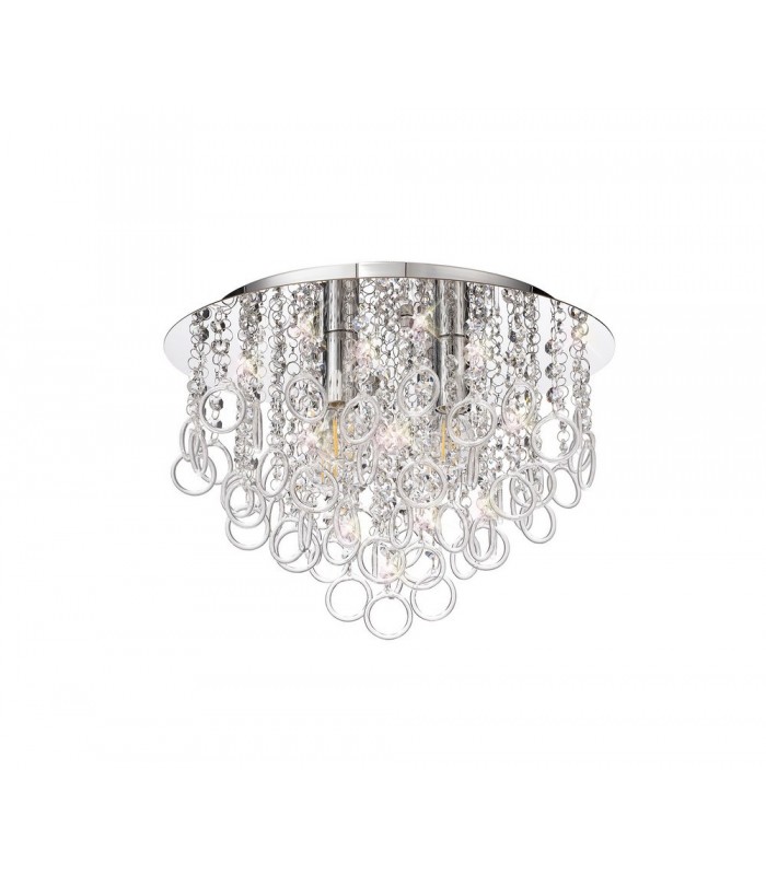 Ceiling, 4 Light E14, Polished Chrome, Crystal - 3