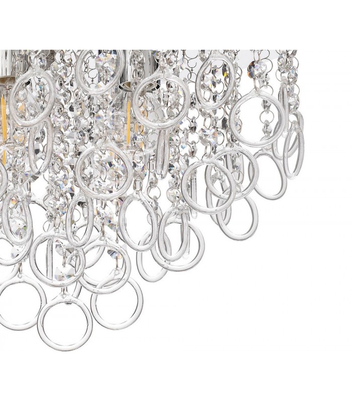Ceiling, 4 Light E14, Polished Chrome, Crystal - 6