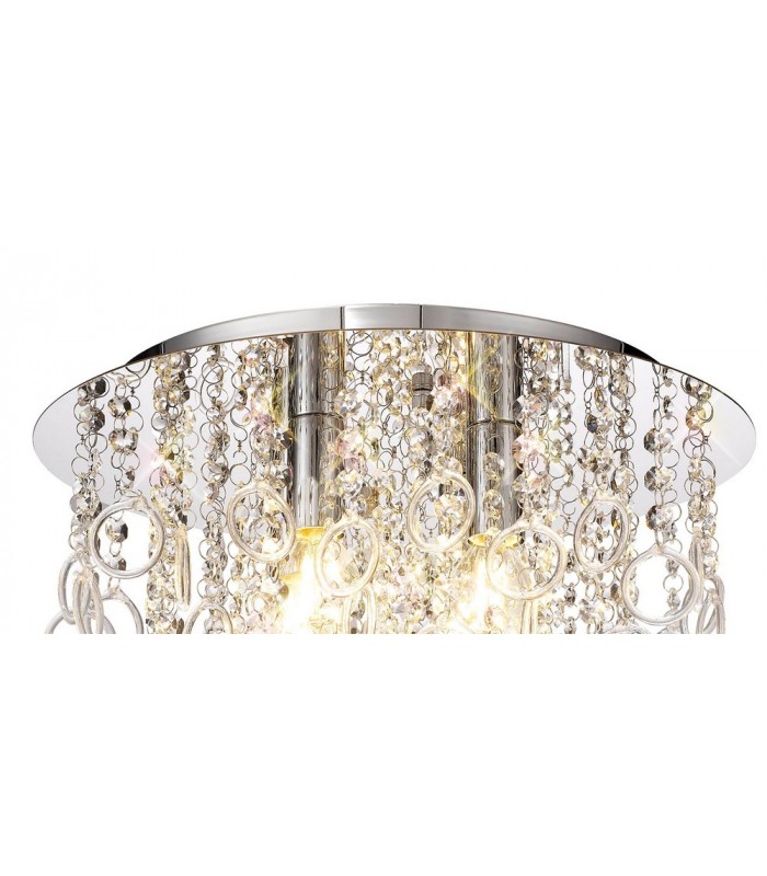 Ceiling, 4 Light E14, Polished Chrome, Crystal - 7