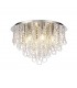 Ceiling, 6 Light E14, Polished Chrome, Crystal - 1