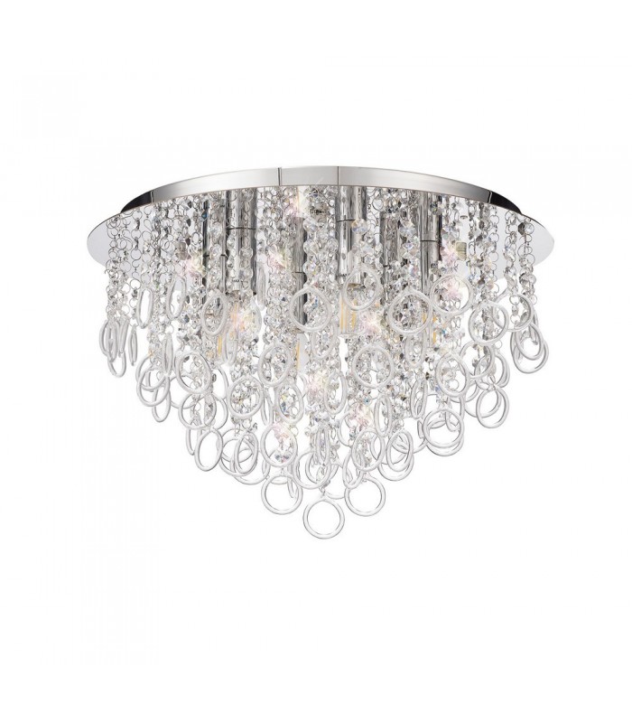 Ceiling, 6 Light E14, Polished Chrome, Crystal - 3
