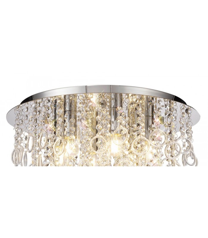 Ceiling, 6 Light E14, Polished Chrome, Crystal - 7