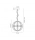 Small Round Ceiling Pendant, 1 Light E27, Polished Nickel - 2