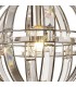 Small Round Ceiling Pendant, 1 Light E27, Polished Nickel - 7