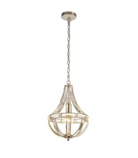 Teardrop Ceiling Pendant, 1 Light E27, Polished Nickel - 1