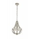 Teardrop Ceiling Pendant, 1 Light E27, Polished Nickel - 3