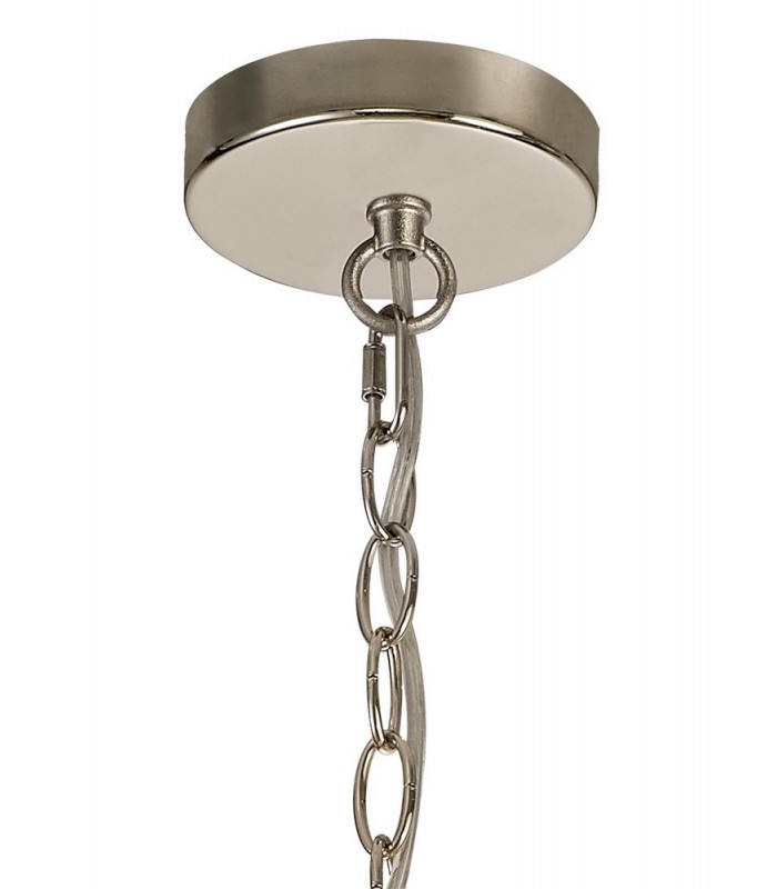 Teardrop Ceiling Pendant, 1 Light E27, Polished Nickel - 4