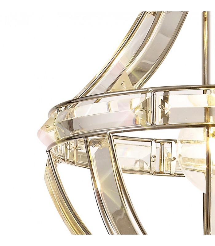 Teardrop Ceiling Pendant, 1 Light E27, Polished Nickel - 6