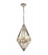 Diamond Ceiling Pendant, 3 Light E27, Polished Nickel - 1