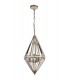 Diamond Ceiling Pendant, 3 Light E27, Polished Nickel - 3