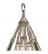 Diamond Ceiling Pendant, 3 Light E27, Polished Nickel - 5