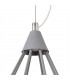 Small Diamond Caged Ceiling Pendant, 1 x 8W LED, 3700K, Matt Grey - 7