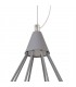 Large Diamond Caged Ceiling Pendant, 1 x 10W LED, 3700K, Matt Grey - 7