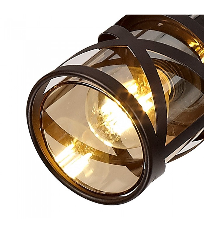 4 Light Bar Spotlight E14, Oiled Bronze, Polished Chrome, Amber - 5