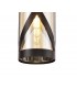 1 Light Ceiling Pendant E14, Oiled Bronze, Polished Chrome, Amber - 6