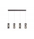 4 Light Bar Linear Ceiling Pendant E14, Oiled Bronze, Polished Chrome, Amber - 3