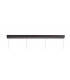 4 Light Bar Linear Ceiling Pendant E14, Oiled Bronze, Polished Chrome, Amber - 4