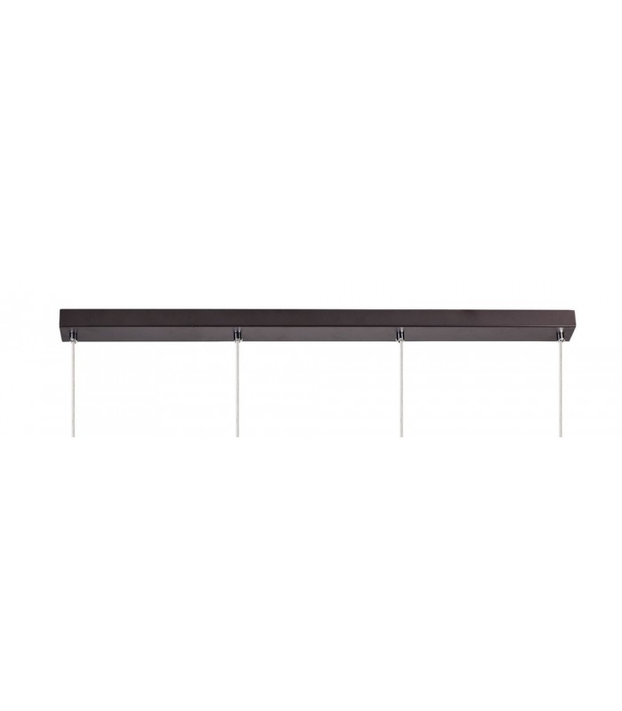 4 Light Bar Linear Ceiling Pendant E14, Oiled Bronze, Polished Chrome, Amber - 4