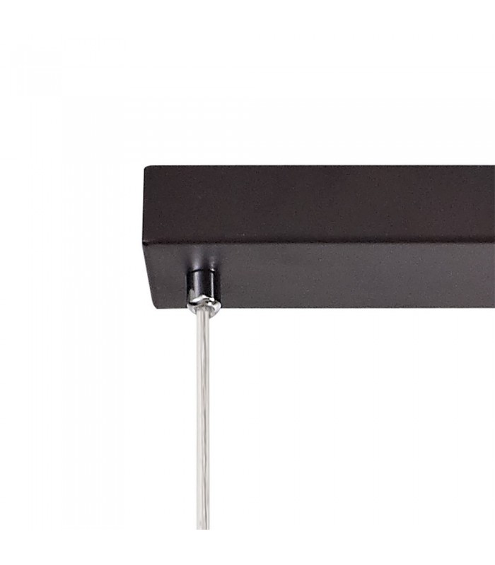 4 Light Bar Linear Ceiling Pendant E14, Oiled Bronze, Polished Chrome, Amber - 5