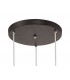 3 Light Round Ceiling Cluster Pendant E14, Oiled Bronze, Polished Chrome, Amber - 4