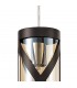 3 Light Round Ceiling Cluster Pendant E14, Oiled Bronze, Polished Chrome, Amber - 6