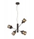 4 Light  Adjustable Ceiling Pendant E14, Oiled Bronze, Polished Chrome, Amber - 1