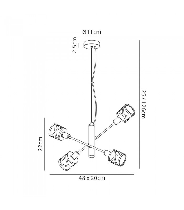 4 Light  Adjustable Ceiling Pendant E14, Oiled Bronze, Polished Chrome, Amber - 2