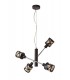 4 Light  Adjustable Ceiling Pendant E14, Oiled Bronze, Polished Chrome, Amber - 3