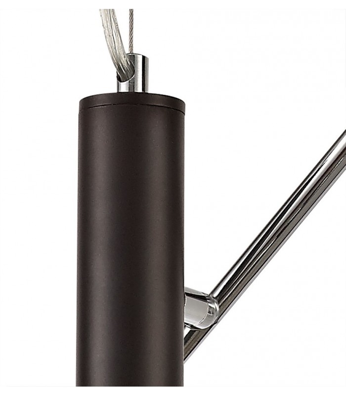 4 Light  Adjustable Ceiling Pendant E14, Oiled Bronze, Polished Chrome, Amber - 7