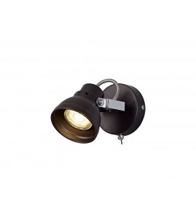 Adjustable Spotlight, 1 x GU10 (Max 10W LED), Oiled Bronze, Polished Chrome - 1