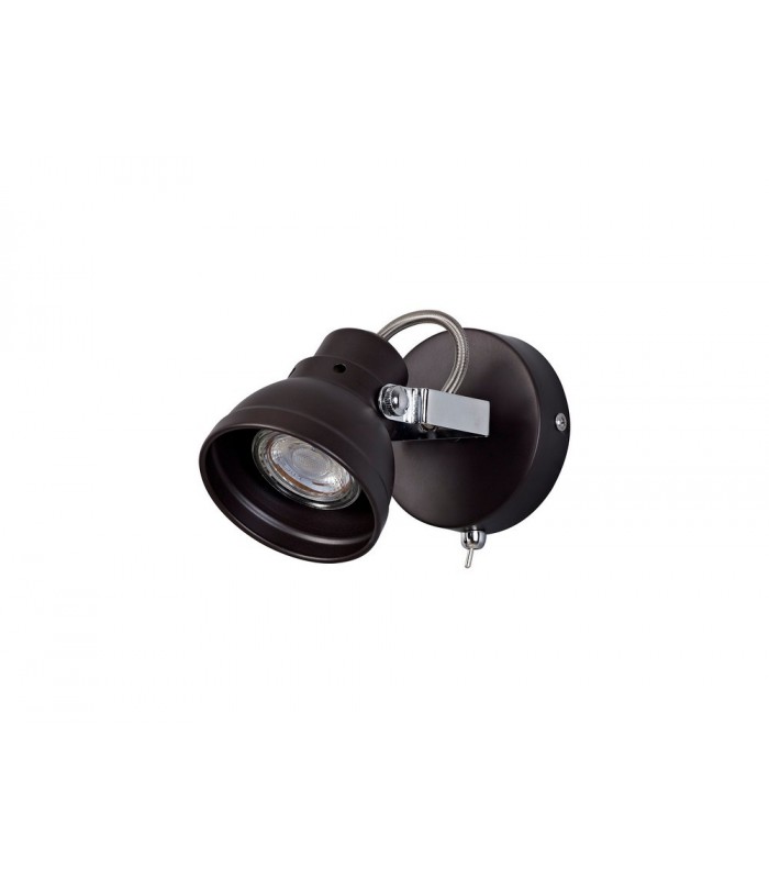 Adjustable Spotlight, 1 x GU10 (Max 10W LED), Oiled Bronze, Polished Chrome - 3