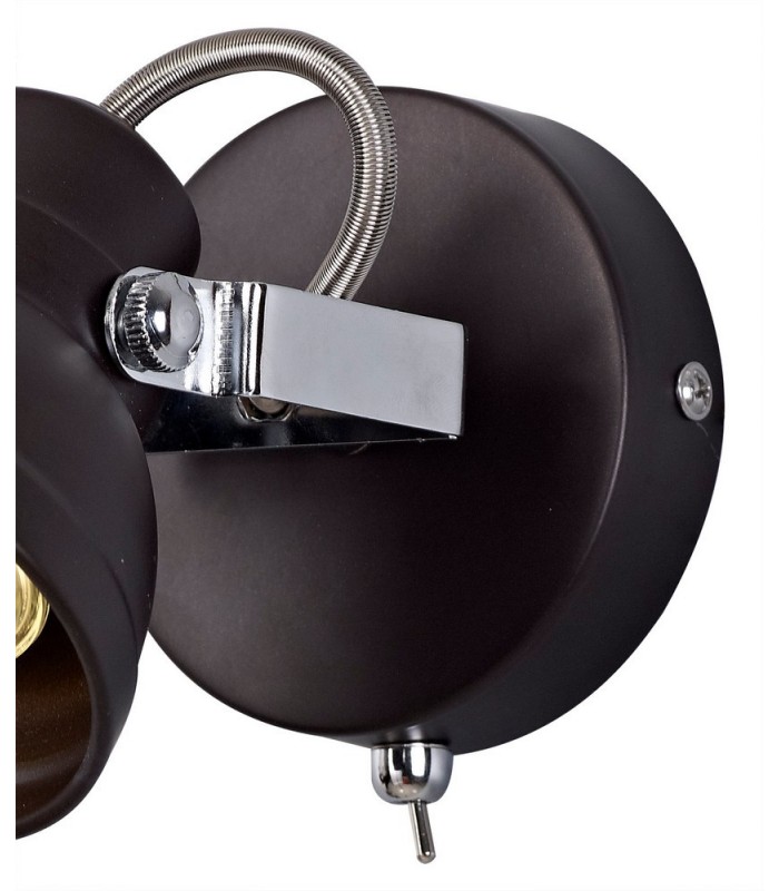 Adjustable Spotlight, 1 x GU10 (Max 10W LED), Oiled Bronze, Polished Chrome - 4
