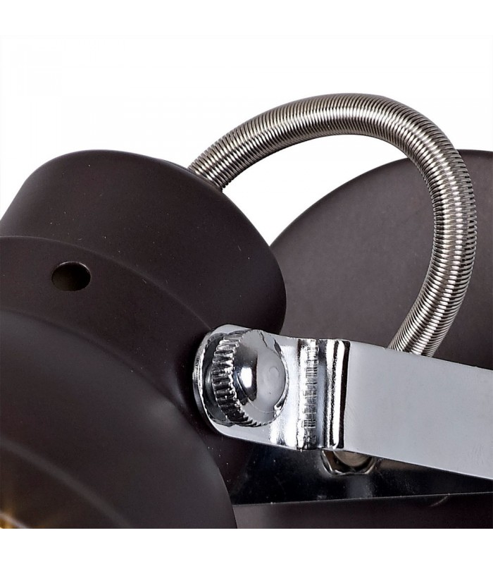 Adjustable Spotlight, 1 x GU10 (Max 10W LED), Oiled Bronze, Polished Chrome - 5