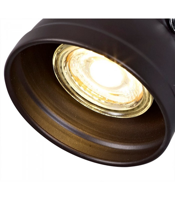 Adjustable Spotlight, 1 x GU10 (Max 10W LED), Oiled Bronze, Polished Chrome - 6