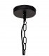 Cylindrical Ceiling Pendant, 4 Light E27, Matt Black - 4