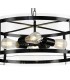 Cylindrical Ceiling Pendant, 4 Light E27, Matt Black - 5