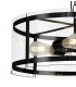 Cylindrical Ceiling Pendant, 4 Light E27, Matt Black - 6