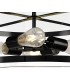 Cylindrical Ceiling Pendant, 4 Light E27, Matt Black - 7