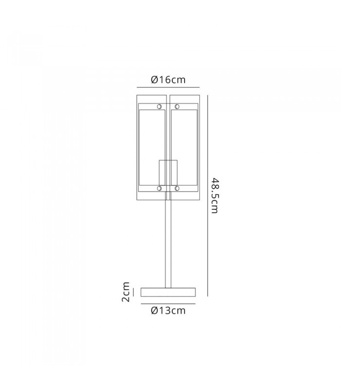 Table Lamp, 1 Light E27, Matt Black - 2