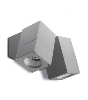 2 Light Outdoor Wall Light Grey IP44, GU10 - 1