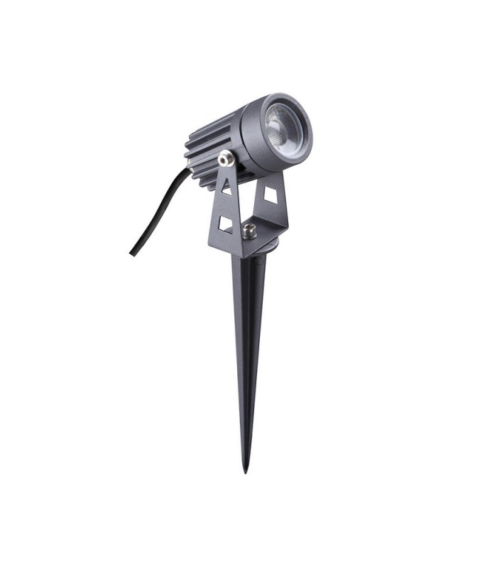 Spike Light, 1 x 3W LED, 3000K, 210lm, 30 Degree, IP65, Grey, Black - 3