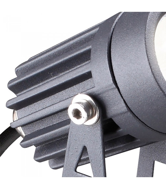 Spike Light, 1 x 3W LED, 3000K, 210lm, 30 Degree, IP65, Grey, Black - 5