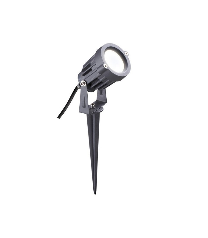 Spike Light, 1 x 7W LED, 3000K, 490lm, 30 Degree, IP65, Grey, Black - 1