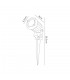 Spike Light, 1 x 7W LED, 3000K, 490lm, 30 Degree, IP65, Grey, Black - 2