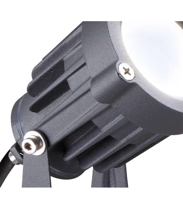 Spike Light, 1 x 7W LED, 3000K, 490lm, 30 Degree, IP65, Grey, Black - 5