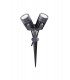 Twin Spike Light, 2 x 3W LED, 3000K, 420lm, 30 Degree, IP65, Grey, Black - 1